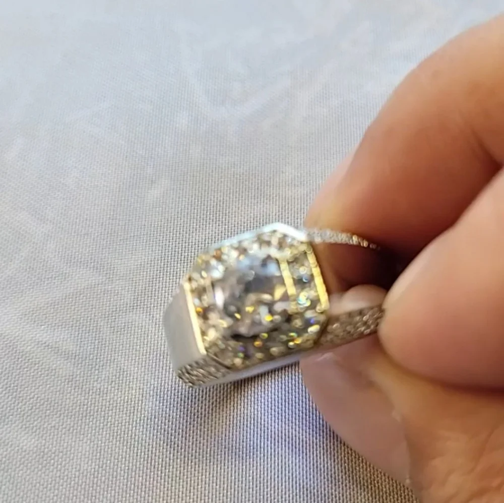 Men AAA Zircon Ring
